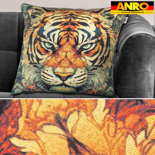 Dekokissen Pop Art Kissenbezug Zierkissen Kissenhülle bedruckt mit & ohne Füllung 40x40cm Tiger