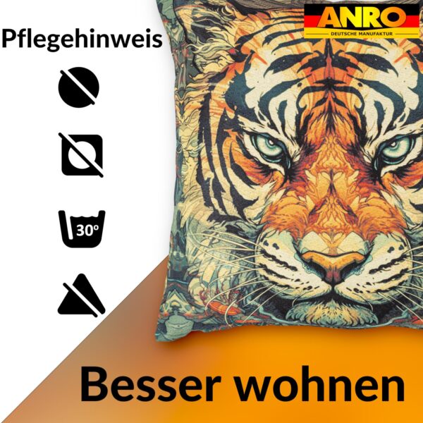 Dekokissen Pop Art Kissenbezug Zierkissen Kissenhülle bedruckt mit & ohne Füllung 40x40cm Tiger