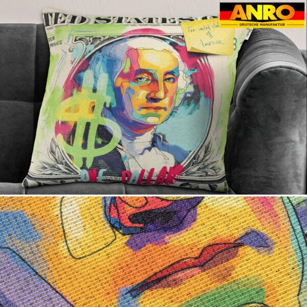 Dekokissen Pop Art Kissenbezug Zierkissen Sofakissen bedruckt mit & ohne Füllung 40x40cm Dollar $