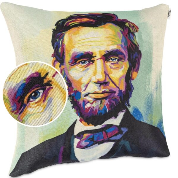 Dekokissen Pop Art Kissenbezug Zierkissen Sofakissen bedruckt mit & ohne Füllung 40x40cm Abraham Lincoln