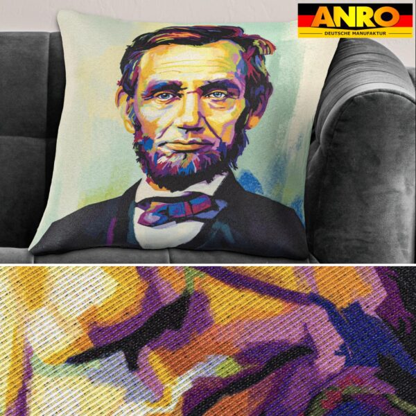 Dekokissen Pop Art Kissenbezug Zierkissen Sofakissen bedruckt mit & ohne Füllung 40x40cm Abraham Lincoln