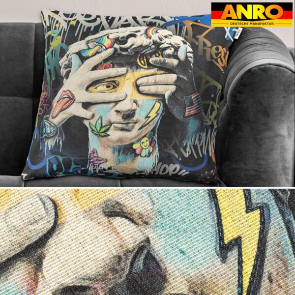 Dekokissen Pop Art Kissenbezug Zierkissen Sofakissen bedruckt mit & ohne Füllung 40x40cm David