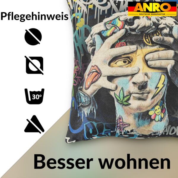 Dekokissen Pop Art Kissenbezug Zierkissen Sofakissen bedruckt mit & ohne Füllung 40x40cm David