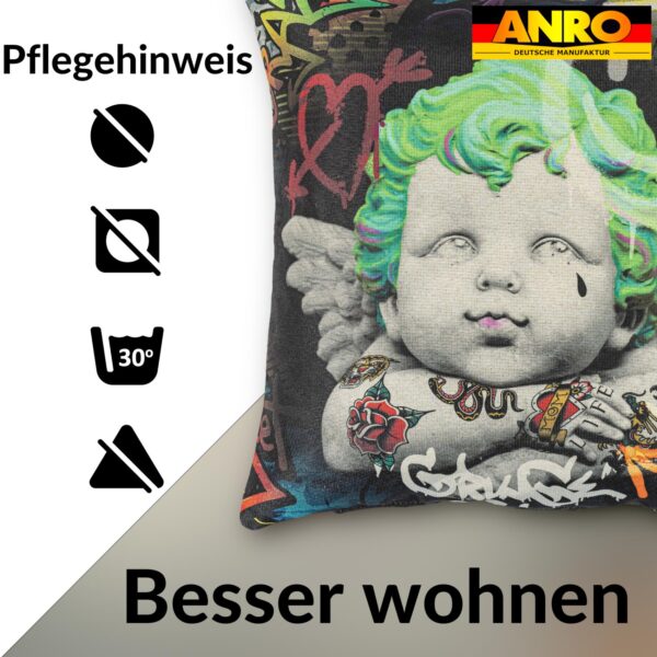 Dekokissen Pop Art Kissenbezug Zierkissen Kissenhülle bedruckt mit & ohne Füllung 40x40cm Cupido