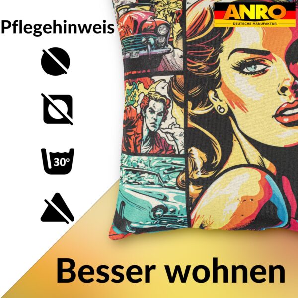 Dekokissen Pop Art Kissenbezug Zierkissen Sofakissen bedruckt mit & ohne Füllung 40x40cm Comic