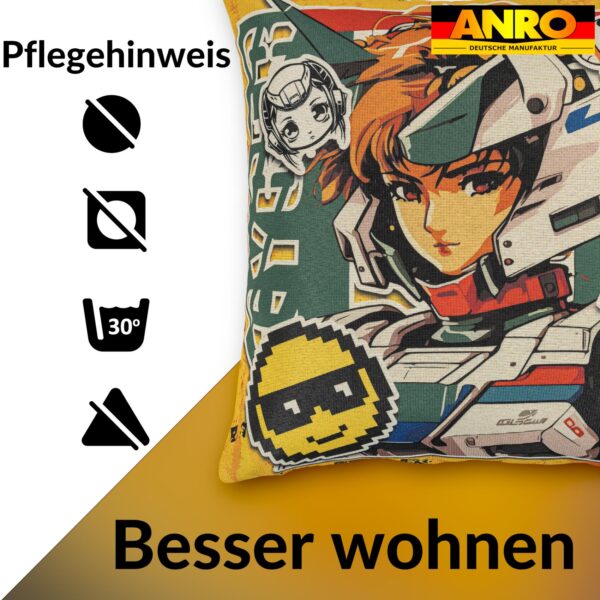 Dekokissen Pop Art Kissenbezug Zierkissen Sofakissen bedruckt mit & ohne Füllung 40x40cm Robot