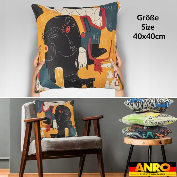 Dekokissen Pop Art Kissenbezug Zierkissen Sofakissen bedruckt mit & ohne Füllung 40x40cm Art