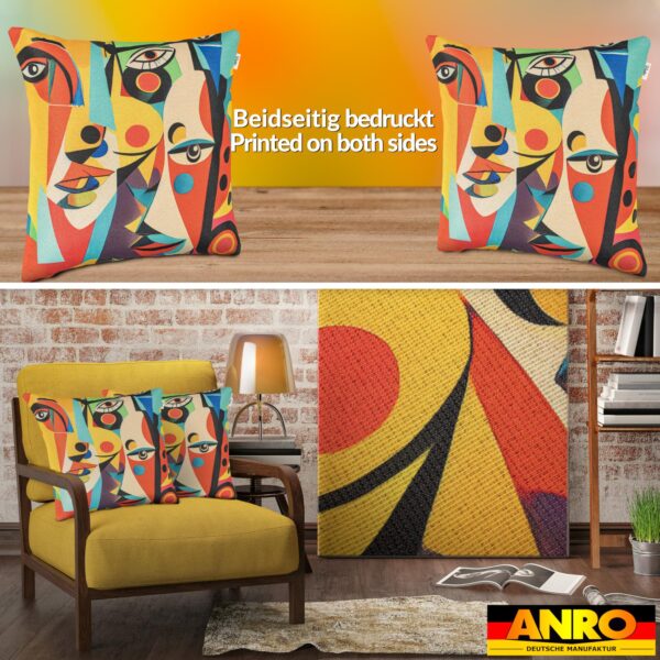 Dekokissen Pop Art Kissenbezug Zierkissen Kissenhülle bedruckt mit & ohne Füllung 40x40cm Mask