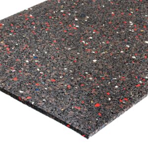 Bautenschutzmatte Gummigranulatmatte Bauschutzmatte Gummigranulat Schwarz Stärke 10/15mm