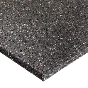 Bautenschutzmatte Gummigranulatmatte Bauschutzmatte Gummigranulat Schwarz Stärke 10/15mm