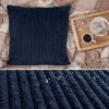 Cord Kissen Kissenbezug Sofakissen Cord Dekokissen Kissenhülle mit & ohne Füllung 4 Größen Blau