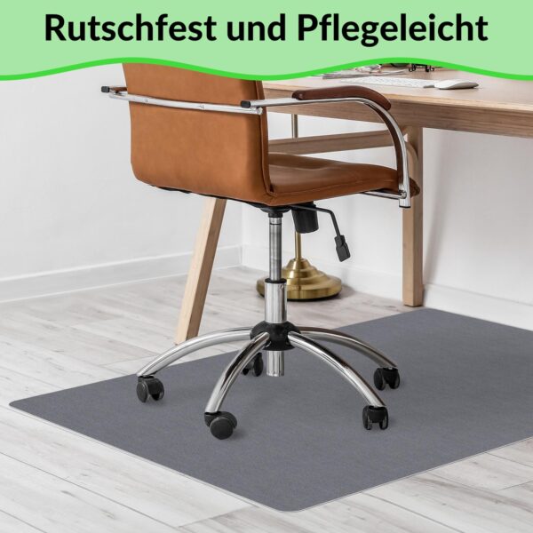 Bodenschutzmatte Teppich Bürostuhlunterlage Schreibtischstuhlunterlage selbsthaftend Nemesis Grau