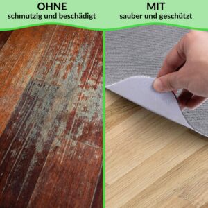 Bodenschutzmatte Teppich Bürostuhlunterlage Schreibtischstuhlunterlage selbsthaftend Nemesis Grau