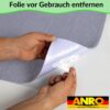Treppenteppich Treppenstufen Teppich Stufenteppich Stufenmatte selbsthaftend Rechteckig Grau