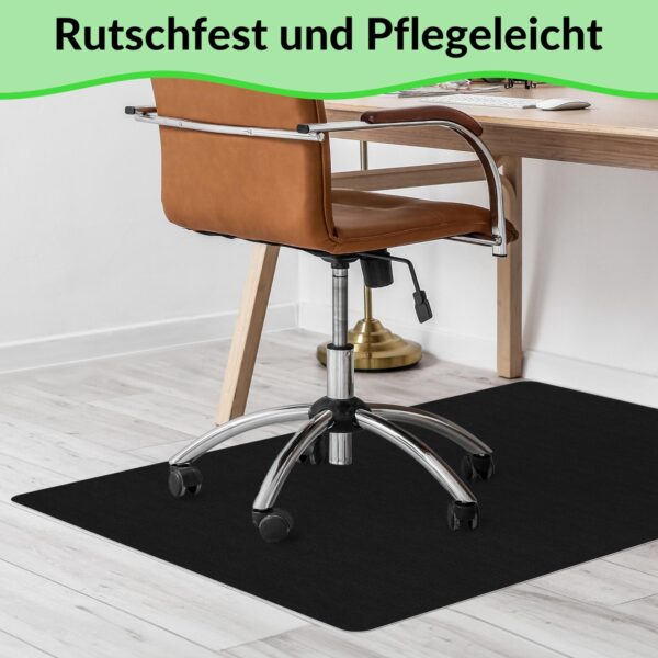 Bodenschutzmatte Teppich Bürostuhlunterlage Schreibtischstuhlunterlage selbsthaftend Nemesis Schwarz