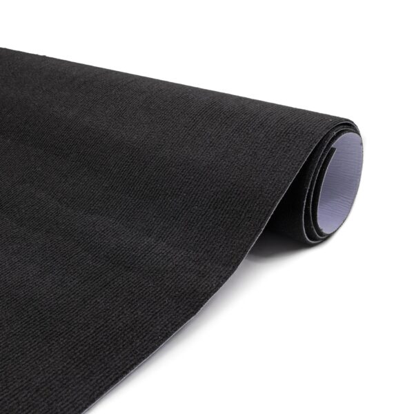 Selbsthaftende Bodenmatte Teppich Antirutsch-Matte Bodenbelag rutschfest in Meterware Schwarz Nemesis