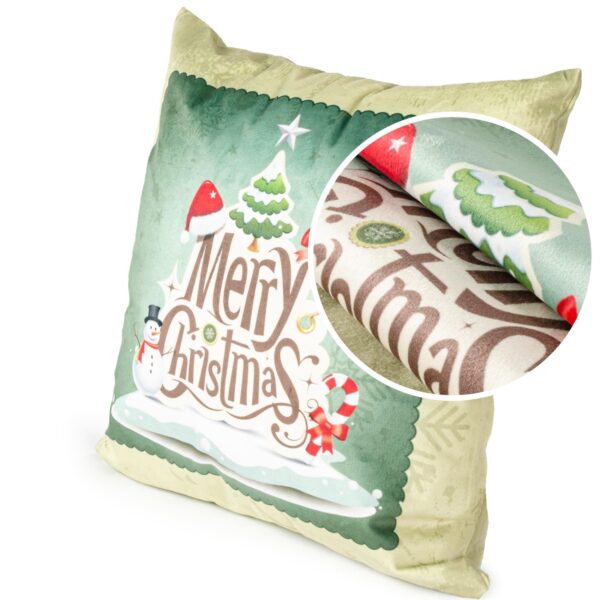Weihnachtskissen Kissenhülle Weihnachten Kissen Dekokissen mit & ohne Füllung 45x45cm Weihnachtsbaum Grün