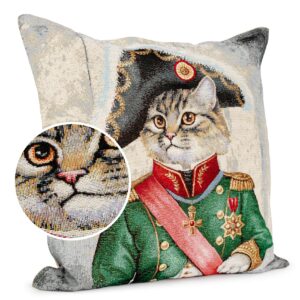Kissenhülle Gobelin Kissen Jacquard Sofakissen Dekokissen mit & ohne Füllung 45x45cm Napoleon