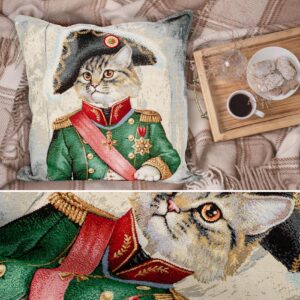 Kissenhülle Gobelin Kissen Jacquard Sofakissen Dekokissen mit & ohne Füllung 45x45cm Napoleon