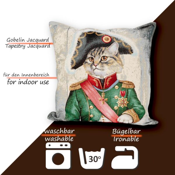 Kissenhülle Gobelin Kissen Jacquard Sofakissen Dekokissen mit & ohne Füllung 45x45cm Napoleon