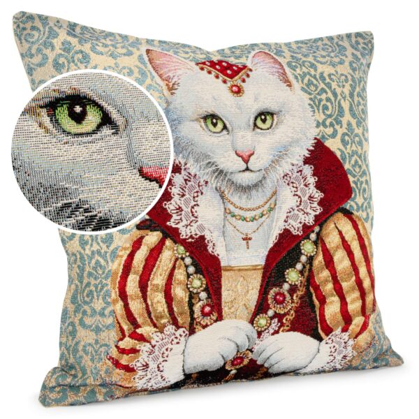 Kissenhülle Gobelin Kissen Jacquard Sofakissen Dekokissen mit & ohne Füllung 45x45cm Königin
