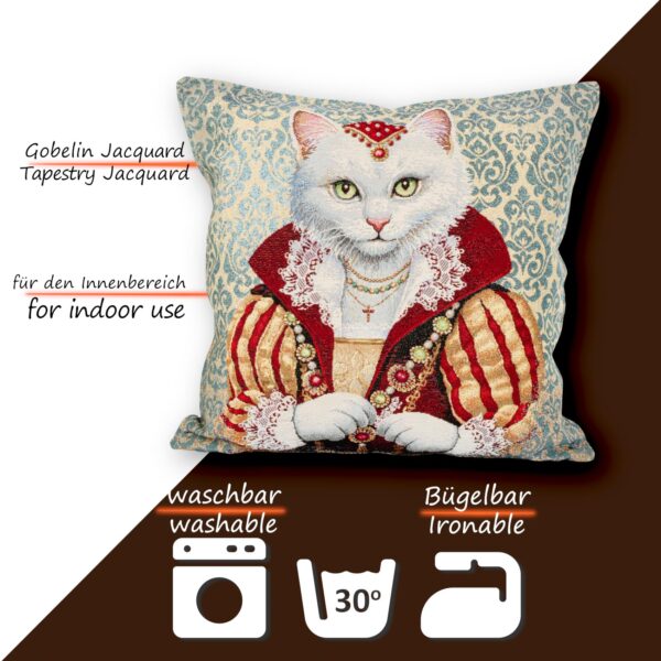 Kissenhülle Gobelin Kissen Jacquard Sofakissen Dekokissen mit & ohne Füllung 45x45cm Königin