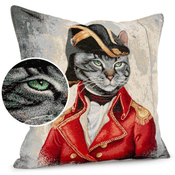 Kissenhülle Gobelin Kissen Jacquard Sofakissen Dekokissen mit & ohne Füllung 45x45cm Offizier