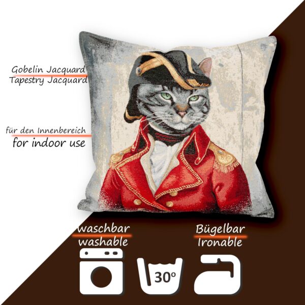 Kissenhülle Gobelin Kissen Jacquard Sofakissen Dekokissen mit & ohne Füllung 45x45cm Offizier