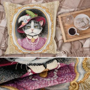 Kissenhülle Gobelin Kissen Jacquard Sofakissen Dekokissen mit & ohne Füllung 45x45cm Milady