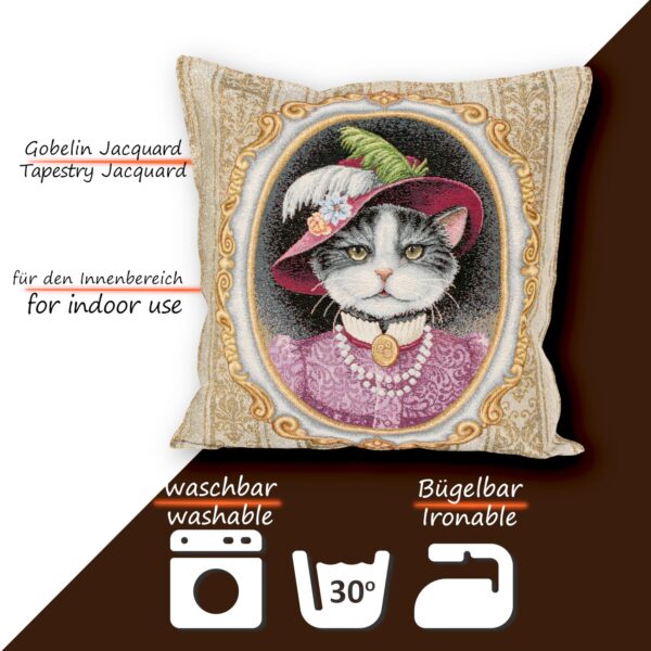 Kissenhülle Gobelin Kissen Jacquard Sofakissen Dekokissen mit & ohne Füllung 45x45cm Milady