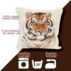Kissenhülle Gobelin Kissen Jacquard Sofakissen Dekokissen mit & ohne Füllung 45x45cm Tiger