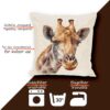 Kissenhülle Gobelin Kissen Jacquard Sofakissen Dekokissen mit & ohne Füllung 45x45cm Giraffe
