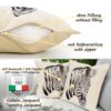 Kissenhülle Gobelin Kissen Jacquard Sofakissen Dekokissen mit & ohne Füllung 45x45cm Zebra
