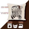 Kissenhülle Gobelin Kissen Jacquard Sofakissen Dekokissen mit & ohne Füllung 45x45cm Zebra