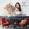 Kissenhülle Gobelin Kissen Jacquard Sofakissen Dekokissen mit & ohne Füllung 45x45cm Leopard