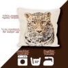 Kissenhülle Gobelin Kissen Jacquard Sofakissen Dekokissen mit & ohne Füllung 45x45cm Leopard