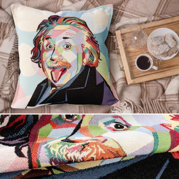 Gobelin Dekokissen Stars Zierkissen Sofakissen Kissenbezug mit & ohne Füllung 45x45cm Albert Einstein