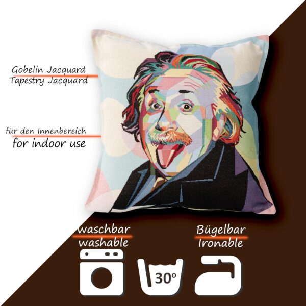 Gobelin Dekokissen Stars Zierkissen Sofakissen Kissenbezug mit & ohne Füllung 45x45cm Albert Einstein