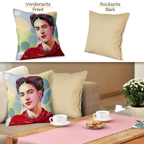 Gobelin Dekokissen Stars Zierkissen Sofakissen Kissenbezug mit & ohne Füllung 45x45cm Frida Kahlo