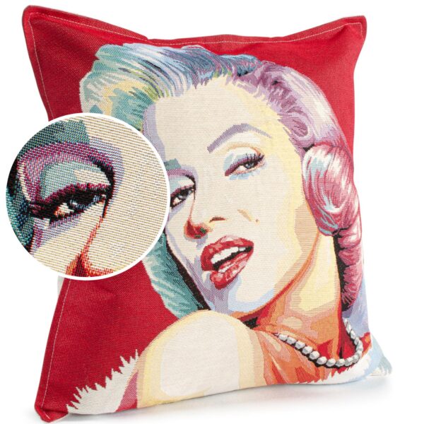 Gobelin Dekokissen Stars Zierkissen Sofakissen Kissenbezug mit & ohne Füllung 45x45cm Marilyn Monroe