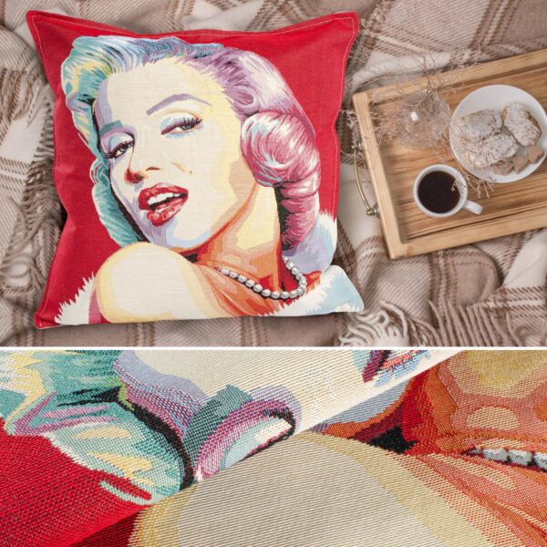 Gobelin Dekokissen Stars Zierkissen Sofakissen Kissenbezug mit & ohne Füllung 45x45cm Marilyn Monroe