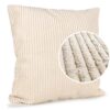 Cord Kissen Kissenbezug Sofakissen Cord Dekokissen Kissenhülle mit & ohne Füllung 4 Größen Creme