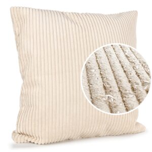 Cord Kissen Kissenbezug Sofakissen Cord Dekokissen Kissenhülle mit & ohne Füllung 4 Größen Creme