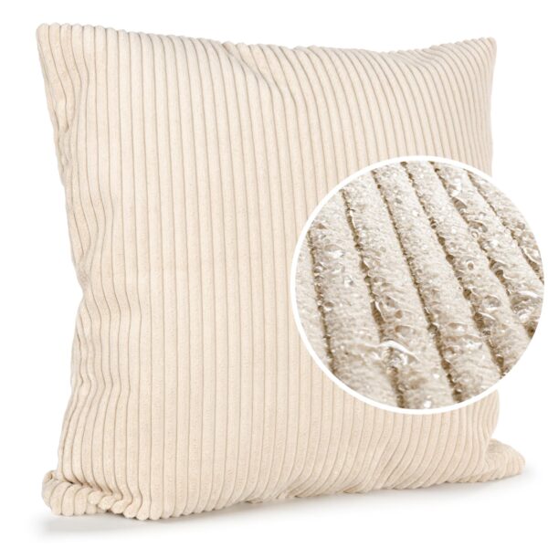 Cord Kissen Kissenbezug Sofakissen Cord Dekokissen Kissenhülle mit & ohne Füllung 4 Größen Creme