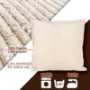 Cord Kissen Kissenbezug Sofakissen Cord Dekokissen Kissenhülle mit & ohne Füllung 4 Größen Creme