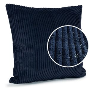 Cord Kissen Kissenbezug Sofakissen Cord Dekokissen Kissenhülle mit & ohne Füllung 4 Größen Blau