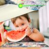 Tischset Platzset Platzdeckchen abwaschbar Tischuntersetzer PVC hitzebeständig Rosen 30x45cm