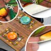 Tischset Platzsets Platzdeckchen abwaschbar Tischuntersetzer PVC hitzebeständig Zitrone Braun Grau 35x50cm