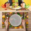 Tischset Platzsets Platzdeckchen abwaschbar Tischuntersetzer PVC hitzebeständig Zitrone Braun Grau 35x50cm