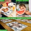 Platzset Platzdeckchen Tischset abwaschbar Tischmatte PVC Platzmatte Marmor Hell 30x45cm